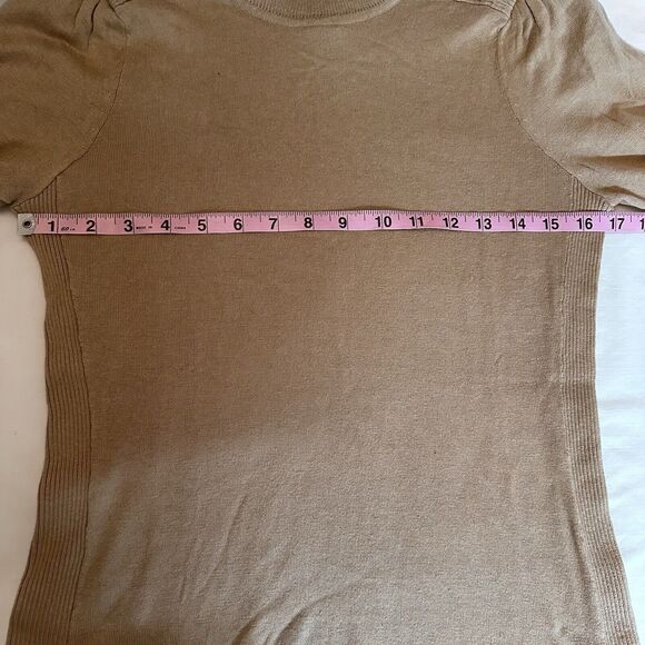 Adec 2 sz L‎ Turtleneck Silk Cotton Cashmere Long Puff Sleeve Sweater Pullover - Picture 7 of 8